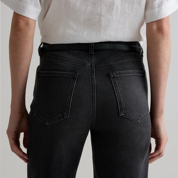 Quince Bella Stretch Relaxed Straight Jeans in Charcoal Black 26/30 - Picture 6 of 7